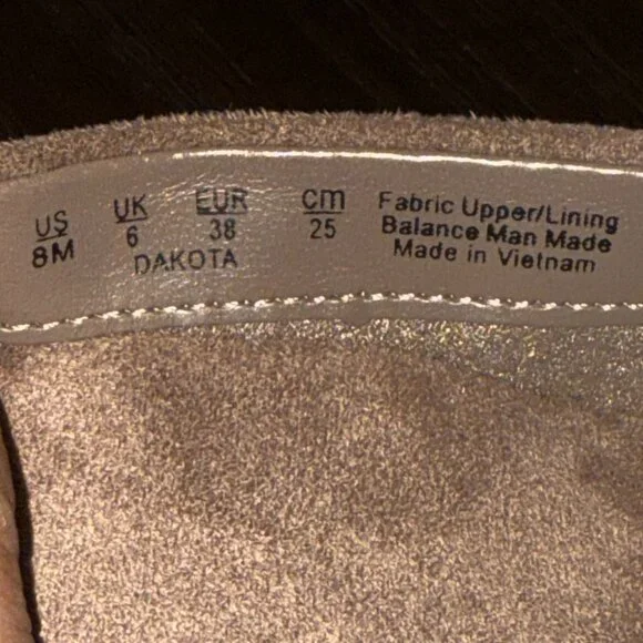 Dr Scholls Boots Womens 8W MED Dakota Wedge Ankle Booties Brown Fabric Lace Up - Picture 11 of 15